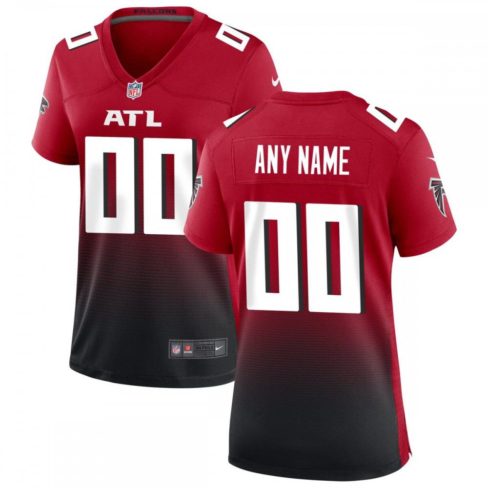 Atlanta Falcons Nike Women's Alternate Custom Game Jersey - Red-GridironStore